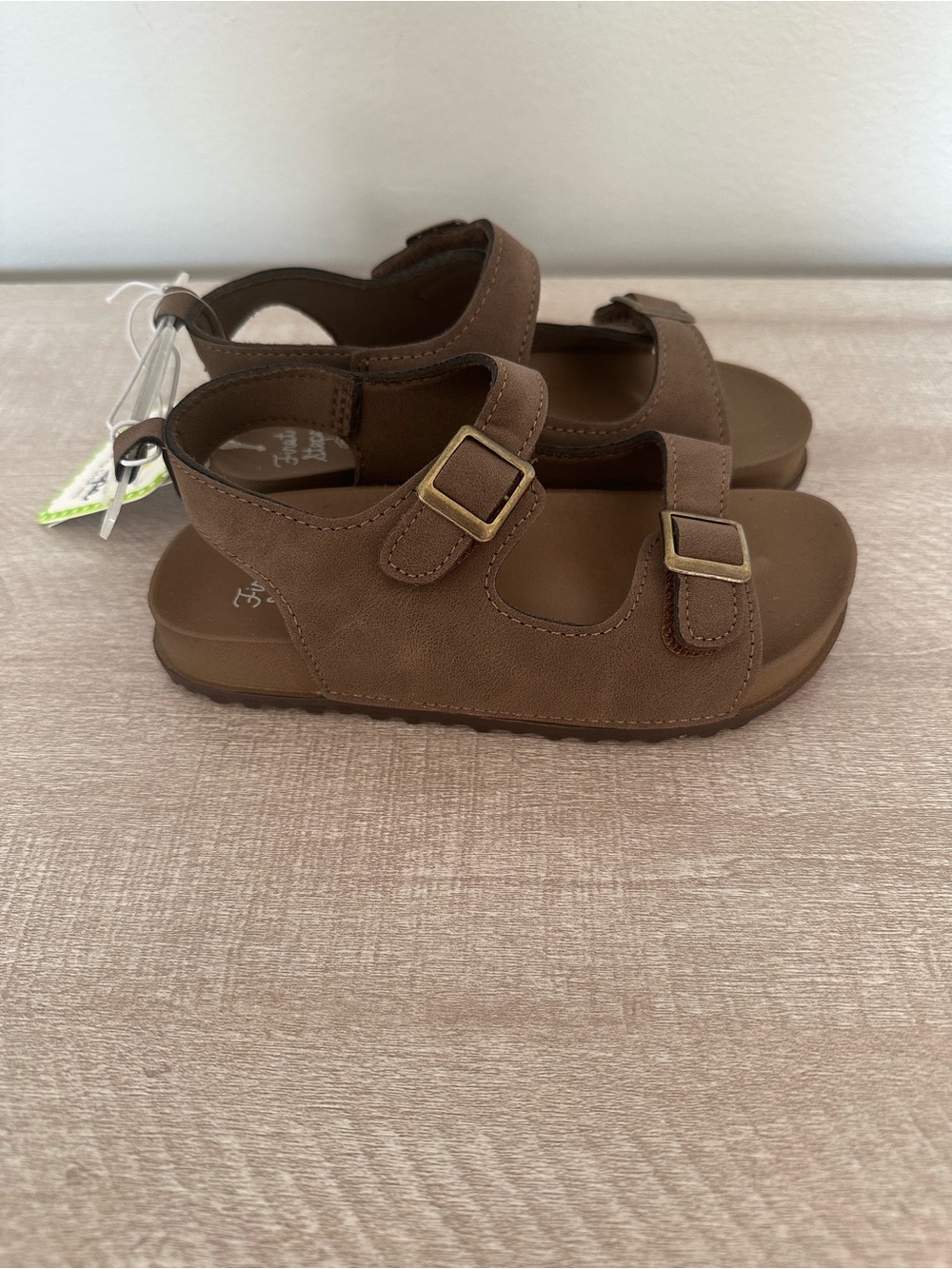 Toddler Brown Adjustable Buckle Sandals